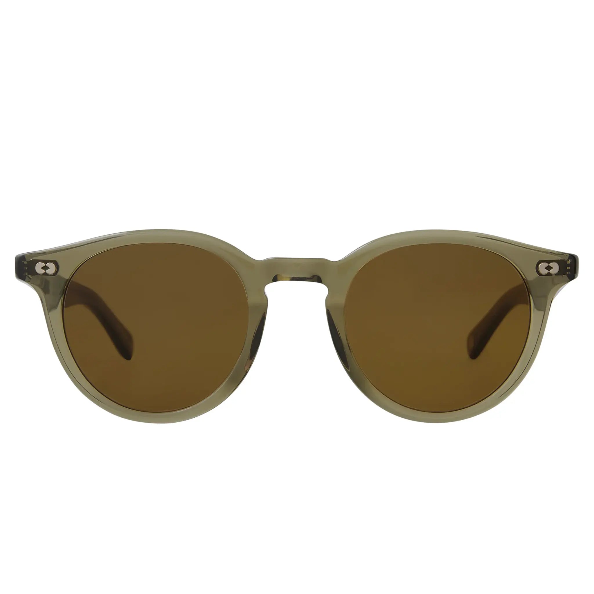 Front View of Garrett Leight Clune X Forever Classic Willow Sunglasses 2129-47-WIL/PCOF